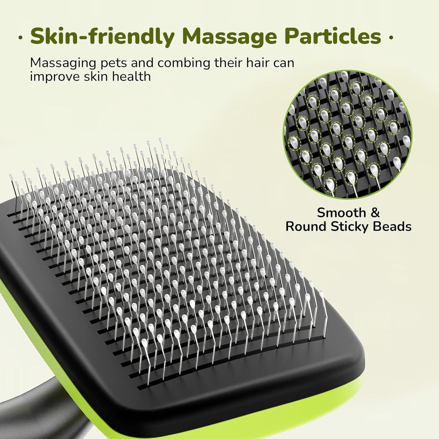 Skin Friendly Self-Cleaning Slicker Brush for Dog & Cat Shedding Season, Lightweight Undercoat Hair Removal Dog Brush Cat Brush for White-Coated, Long, Thick & Double-Coated Large Dogs