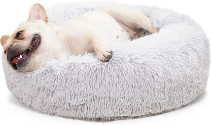 Fluffy Dog Bed Small Size Dog Washable - Plush Cat Beds for Indoor Cats or Puppy,23 Inches anti Anxiety Pet Bed for Joint-Relief and Deep Sleep