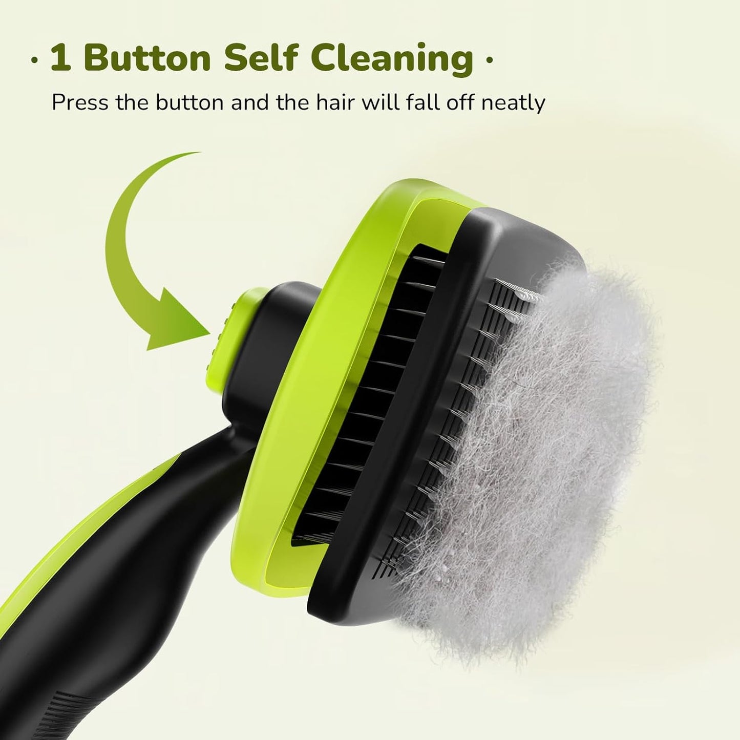 Skin Friendly Self-Cleaning Slicker Brush for Dog & Cat Shedding Season, Lightweight Undercoat Hair Removal Dog Brush Cat Brush for White-Coated, Long, Thick & Double-Coated Large Dogs